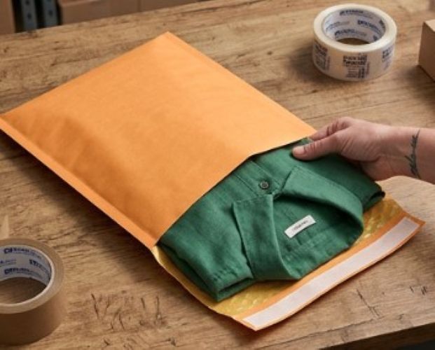Manila bubble mailer