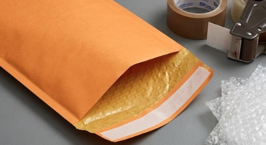 Manila bubble mailer